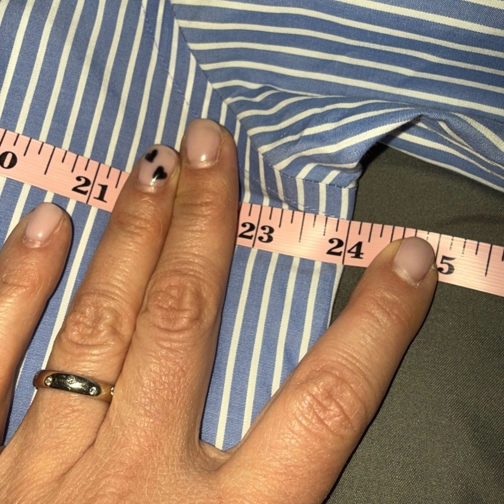 Brooks Brothers 364 Men's Blue Striped Shirt • Size 16 - Picture 6 of 7